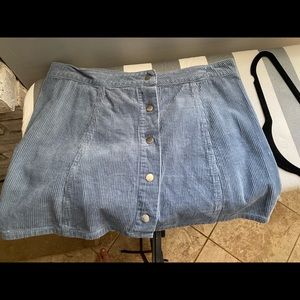 Corduroy blue skirt